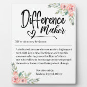 Verschil Maker Definitie Waardering voor haar Fotoplaat (Voorkant)