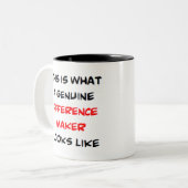 verschil maker, geweldige tweekleurige koffiemok (Voorkant links)