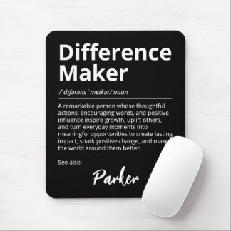 Verschil Maker Inspirerende Definitie Zwart Muismat