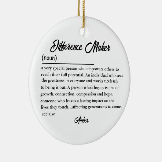 Verschil Maker Kerstmis, Vriend Kerstmis Keramisch Ornament (Rechts)