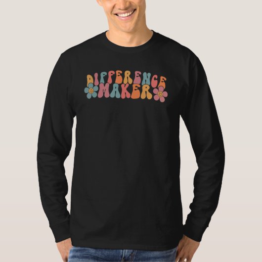 Verschil Maker Leraar Terug Naar School Waardering T-shirt (Voorkant)