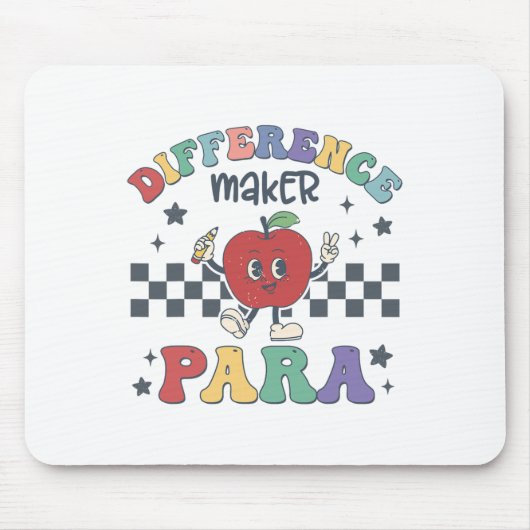Verschil maker Para Leraar Paraprofessional Par Muismat (Voorkant)