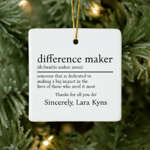 Verschil Maker Soja Kaars Leraar Waardering Keramisch Ornament