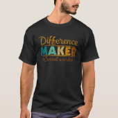 Verschil Maker Trots Sociaal Werker  2 T-shirt (Voorkant)