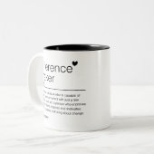 Verschil Maker Waardering Cadeau Leraar Dank Y Tweekleurige Koffiemok (Voorkant links)