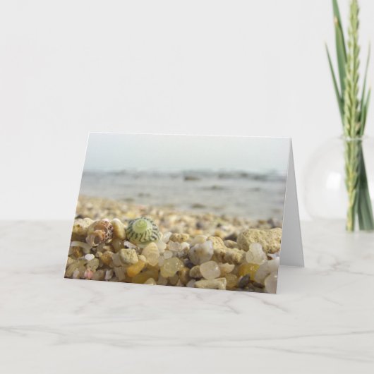 Verschil - Shell en Kiezelstenen bij het strand Kaart (Voorkant)