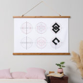 Verschil tekening van nageltrekker hangend wandkleed (Slaapkamer)