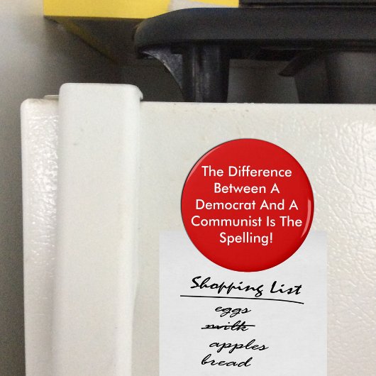 Verschil tussen een democraat en een communist magneet