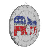 Verschil tussen republikeinen en democraten dartbord (Voorkant Links)