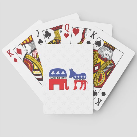 Verschil tussen republikeinen en democraten pokerkaarten (Achterkant)
