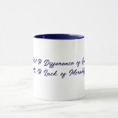 Verschil van mening? koffie mok (Midden)