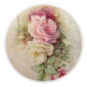  Verschilderde Rozen Stijl Keramische Knop (Voorkant)