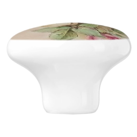  Verschilderde Rozen Stijl Keramische Knop (Zijkant)
