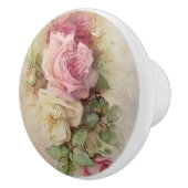  Verschilderde Rozen Stijl Keramische Knop (Rechts)