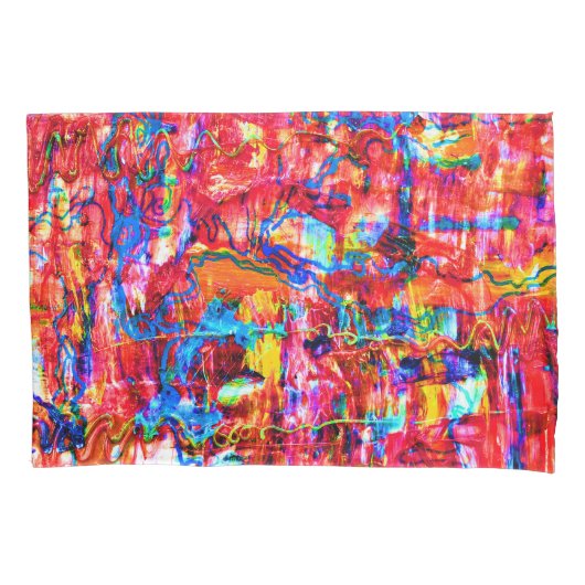 Verschilderen van abstracte golven met meerdere kl kussensloop (Voorkant-Links)