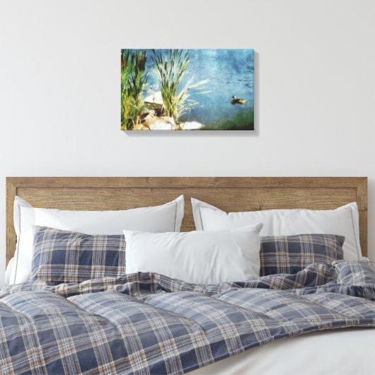 Verschilderen van eenden en staarten canvas afdruk (Insitu (Slaapkamer))