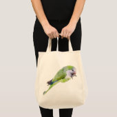 Verschilderen van groene papegaaien waterverf tote bag (Voorkant (product))