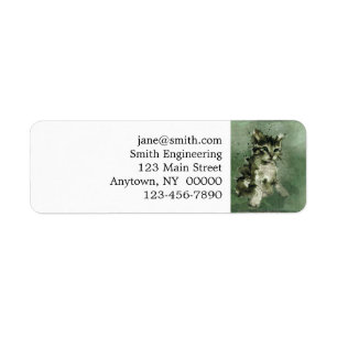 Verschilderen van katten waterverf etiket