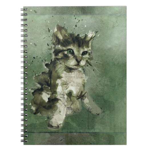 Verschilderen van katten waterverf notitieboek (Voorkant)