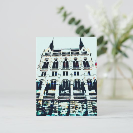 Verschildering van het Hongaarse parlement Briefkaart (Staand voorkant)
