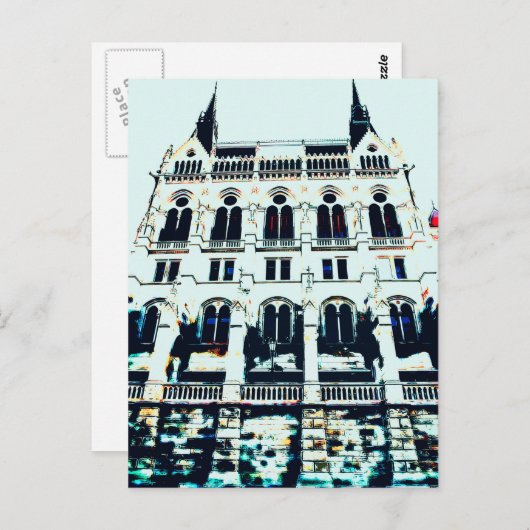 Verschildering van het Hongaarse parlement Briefkaart (Voorkant / Achterkant)