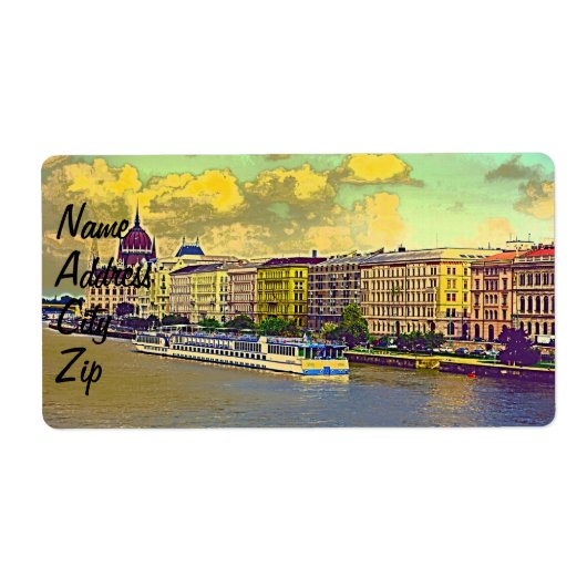 Verschildering van het Hongaarse parlement Etiket (Voorkant)