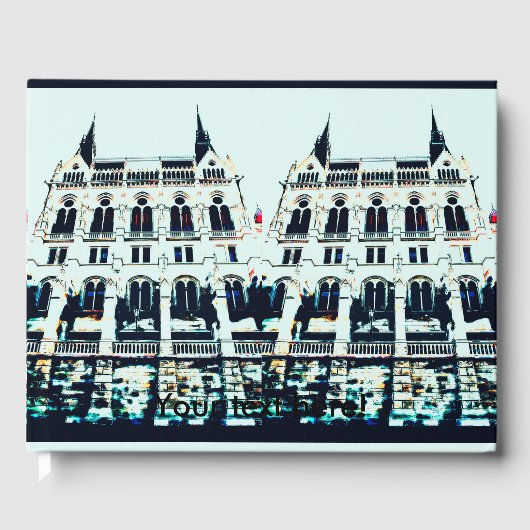Verschildering van het Hongaarse parlement Gastenboek (Voorkant)