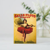 Verschildert Floto Wire Dancer Circus Princess Vic Briefkaart (Staand voorkant)