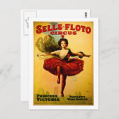 Verschildert Floto Wire Dancer Circus Princess Vic Briefkaart (Voorkant / Achterkant)