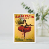 Verschildert Floto Wire Dancer Circus Princess Vic Feestdagenkaart (Staand voorkant)