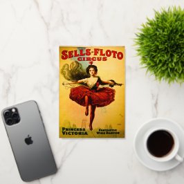 Verschildert Floto Wire Dancer Circus Princess Vic Folie Wenskaart