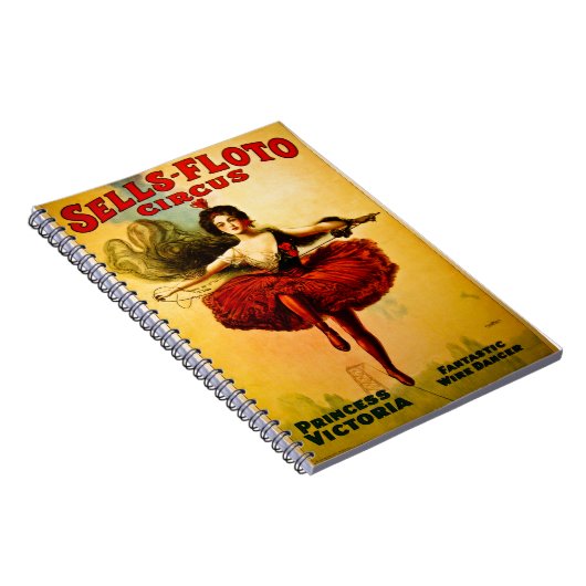 Verschildert Floto Wire Dancer Circus Princess Vic Notitieboek (Rechterzijde)