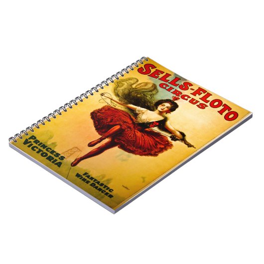 Verschildert Floto Wire Dancer Circus Princess Vic Notitieboek (Linkerzijde)