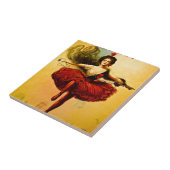 Verschildert Floto Wire Dancer Circus Princess Vic Tegeltje (Zijkant)