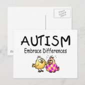 Verschillen in Autism Embrace Briefkaart (Voorkant / Achterkant)