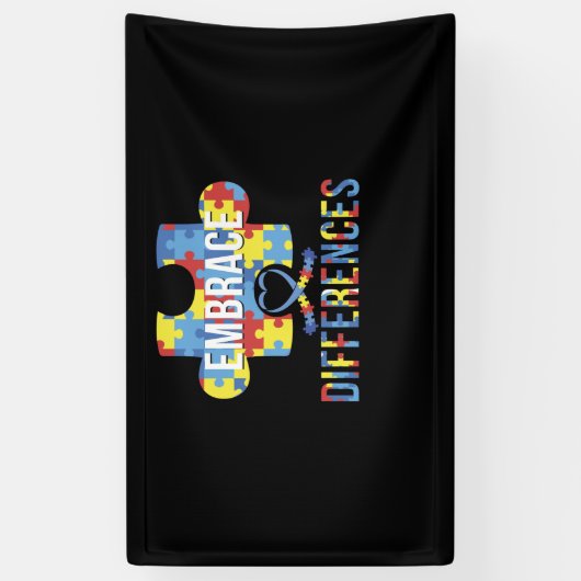 Verschillen in autisme stimuleren spandoek (Verticaal)