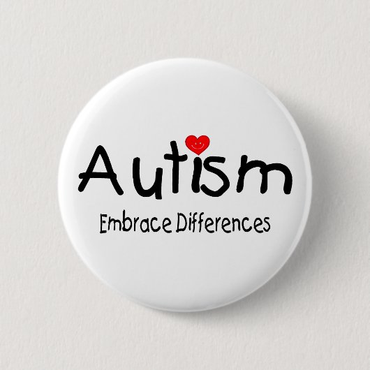 Verschillen in omloop (gelukkig hart) ronde button 5,7 cm (Voorkant)