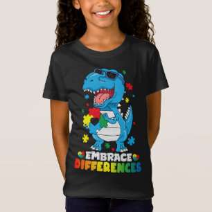 Verschillen in rex dinosaur autisme t-shirt