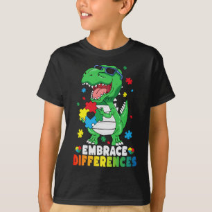 Verschillen in rex dinosaur autisme t-shirt