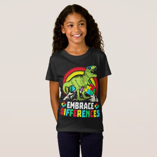 Verschillen in rex dinosaur autisme t-shirt (Voorkant volledig)