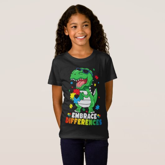 Verschillen in rex dinosaur autisme t-shirt (Voorkant volledig)