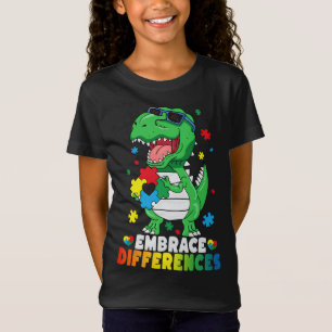 Verschillen in rex dinosaur autisme t-shirt
