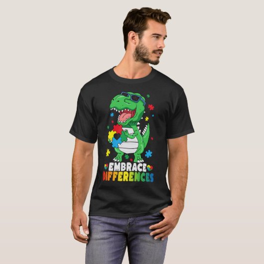 Verschillen in rex dinosaur autisme t-shirt (Voorkant volledig)