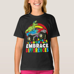 Verschillen in rex monster Truck Autism omhelzen T-shirt