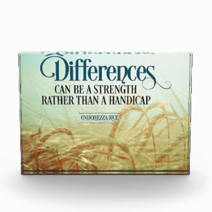 Verschillen kunnen een kracht zijn fotoblokken