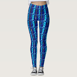 Verschillend blauw, verschillend gestreepte vertic leggings
