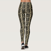 Verschillend bruin, verschillend gestreepte vertic leggings (Achterkant)