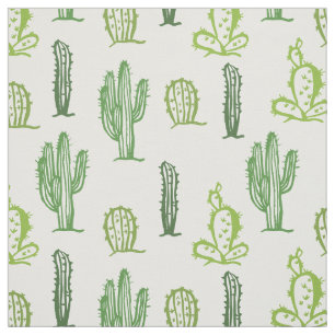 Verschillend groen cacti-patroon stof