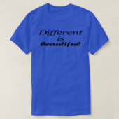 verschillend is mooi t-shirt (Design voorkant)