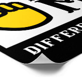 VERSCHILLEND, NIET MINDER gebarentaal bewustzijn Poster (Hoek)